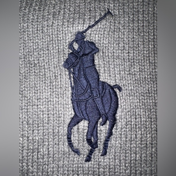 Polo Ralph Lauren full zip cardigan sweater Big pony boy's sz M 10-12 EUC LN - Picture 6 of 11